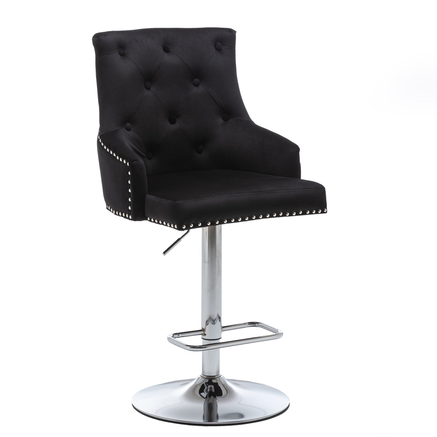 Go Green Woods Monroe Velvet Tufted Swivel Bar Stool Set of 2