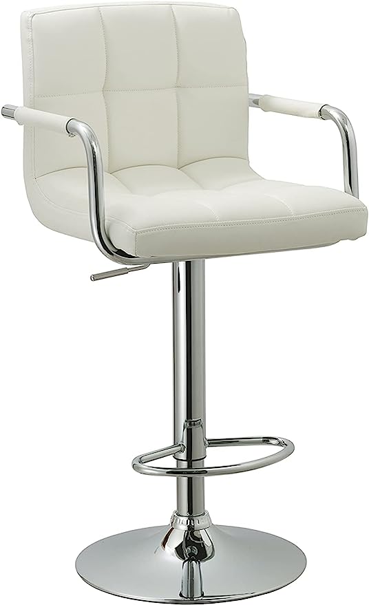 Go Green Woods Adjustable Bartstool with Metal Armrests (Red)