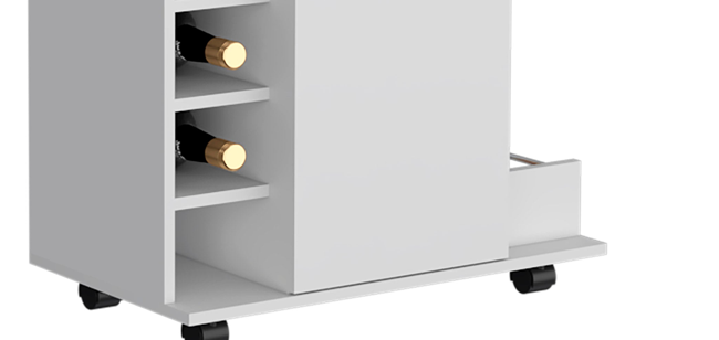 Isaac Bar Cart - White