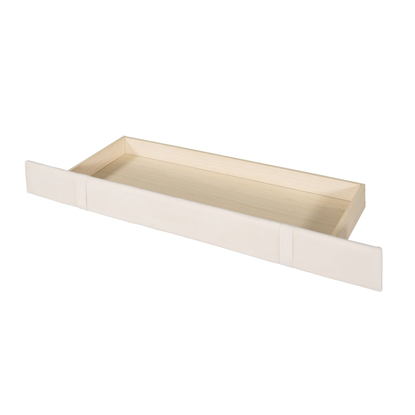 Regal Queen Size Velvet Storage Bed - Beige