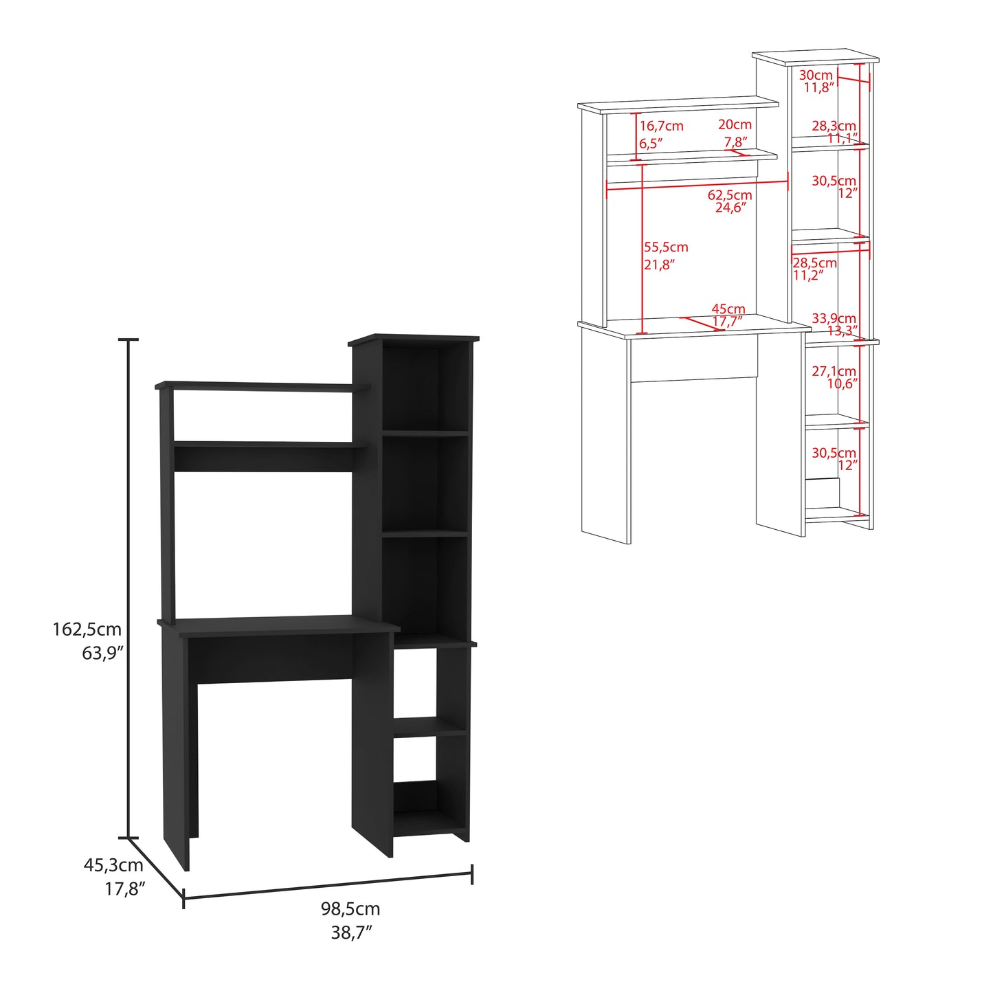 Nova Writing Desk Black