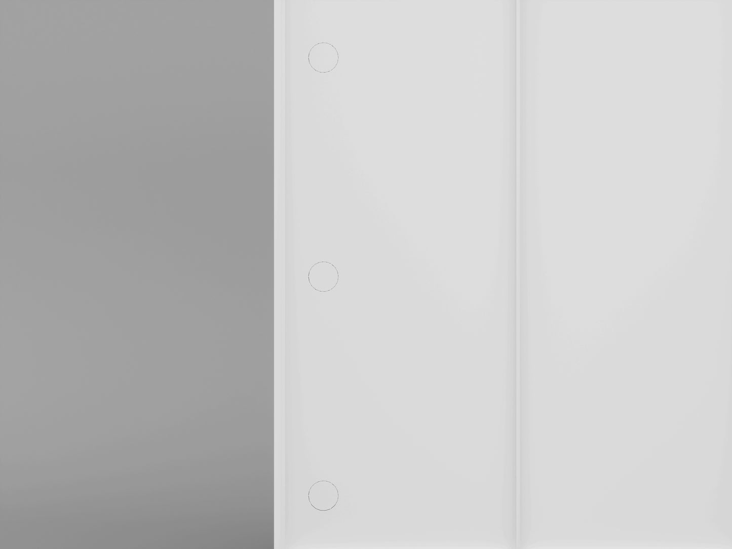 3-Tier Buffet Cabinet - White