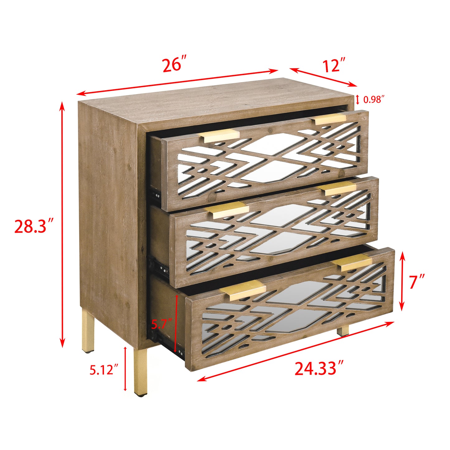 Vintage Reflections Wooden Storage Cabinet
