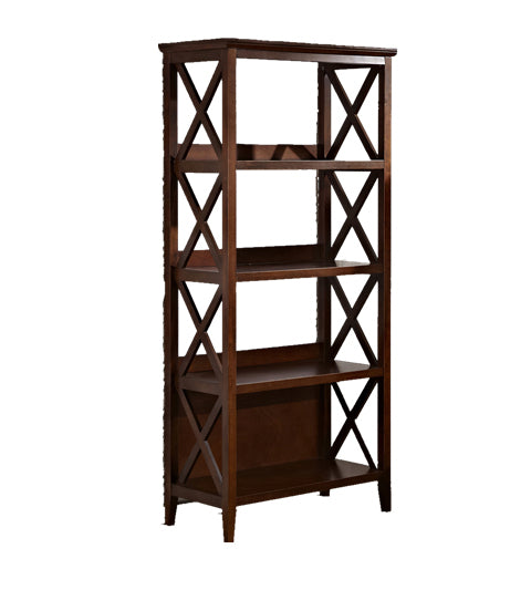 Bookshelf with Sturdy Solid Frame - Walnut