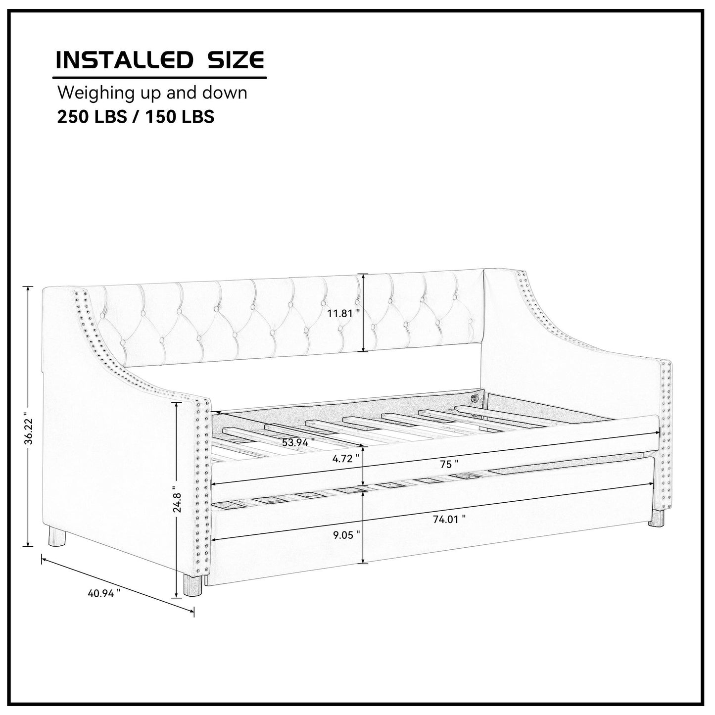 Velvet Dreams Daybed Twin Size