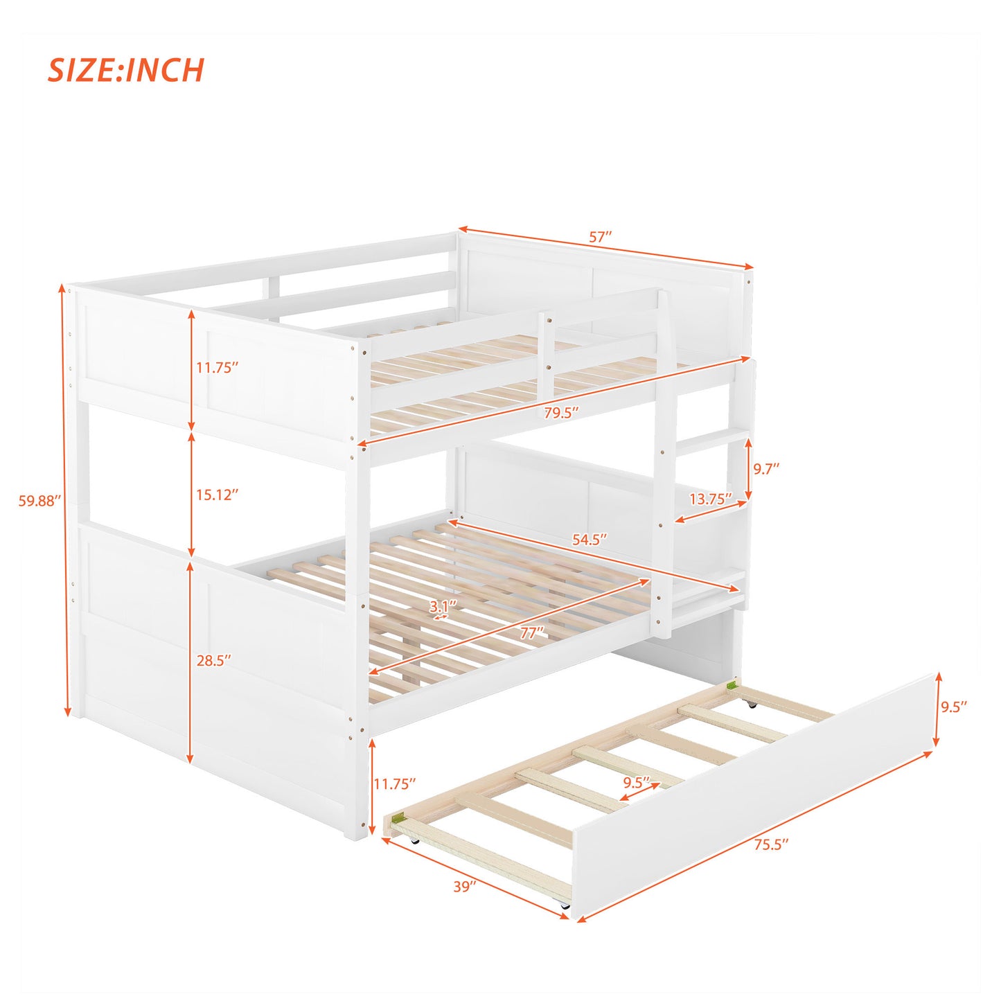 Dreamscape Twin Trundle Bunk Bed