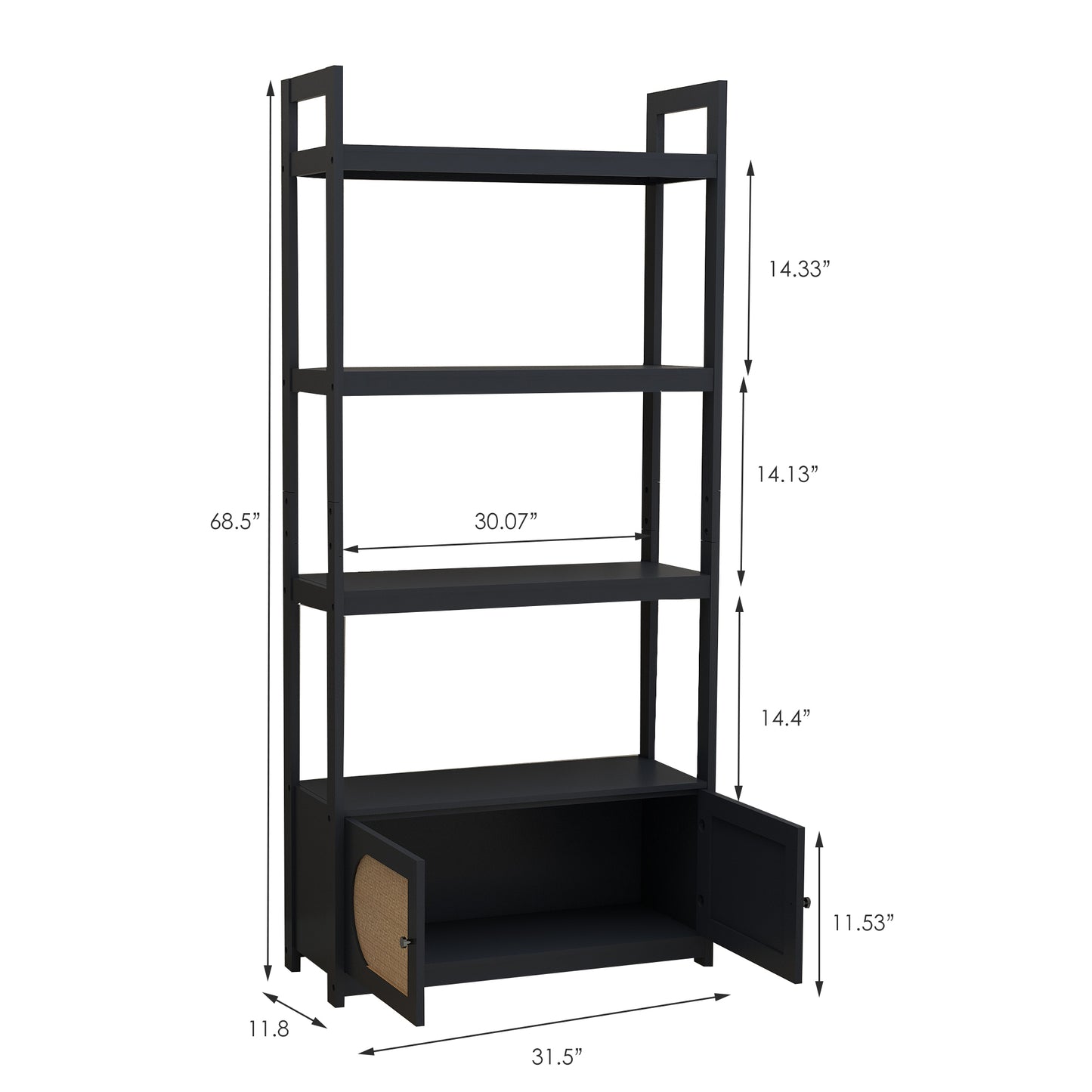 Cane Craft 4-tier Storage Rack with Doors