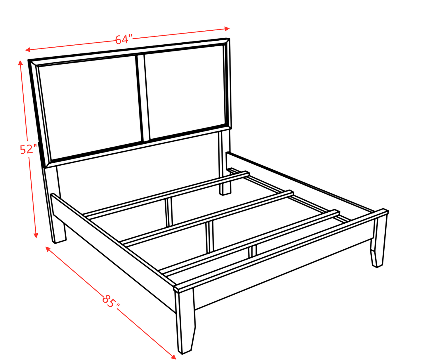 Madison Queen Platform Bed - Espresso