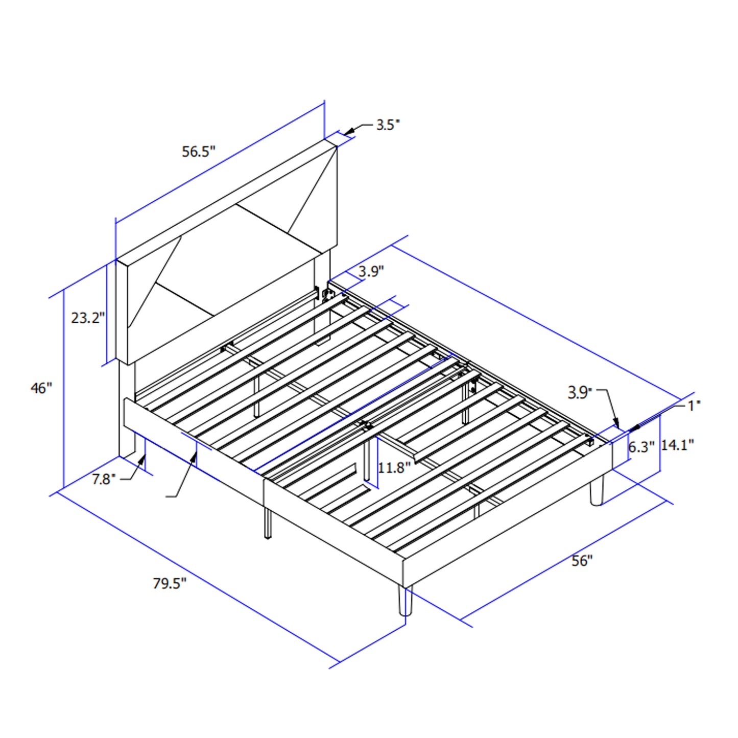 ElegantDream Upholstered Platform Bed