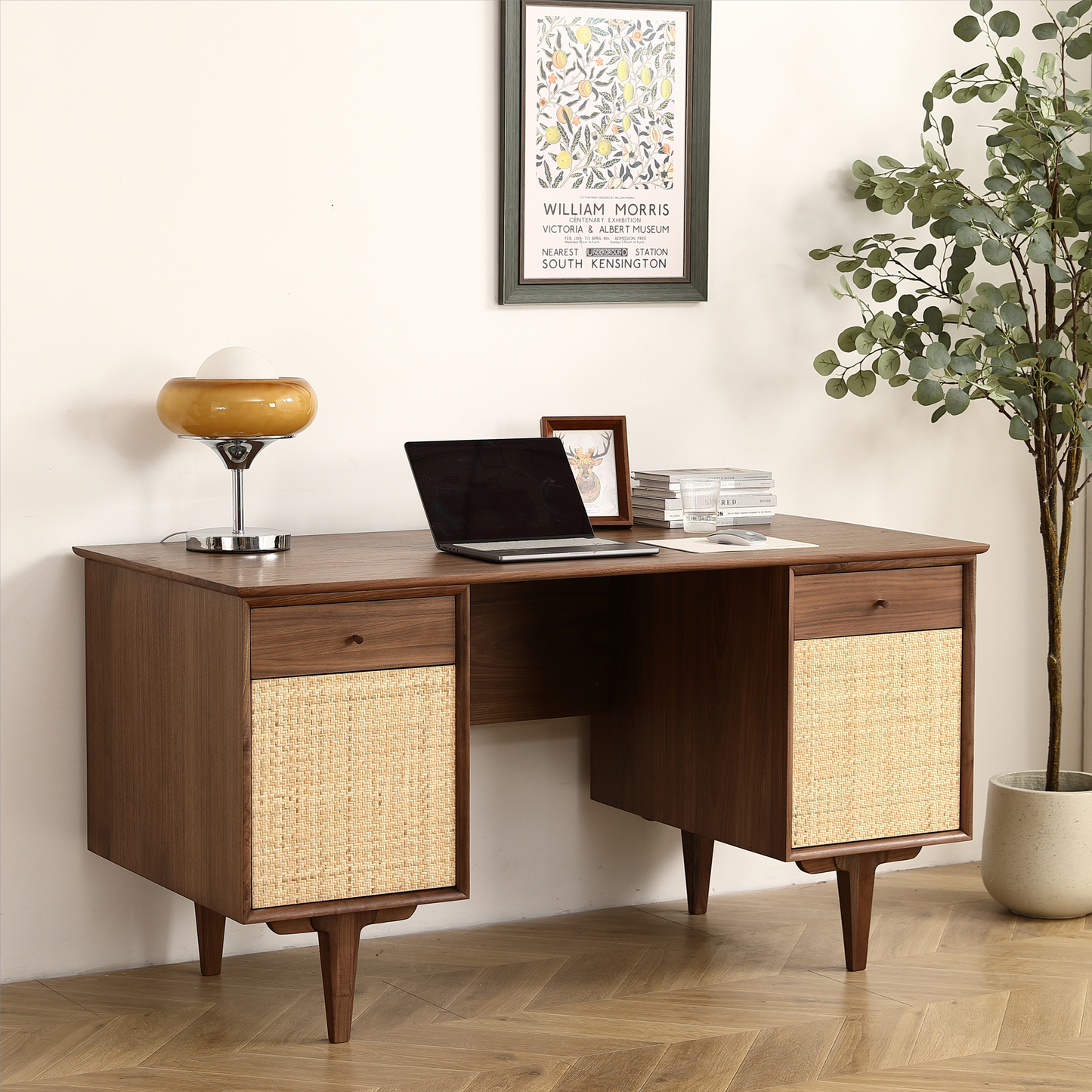 Natural Net Black Walnut Desk