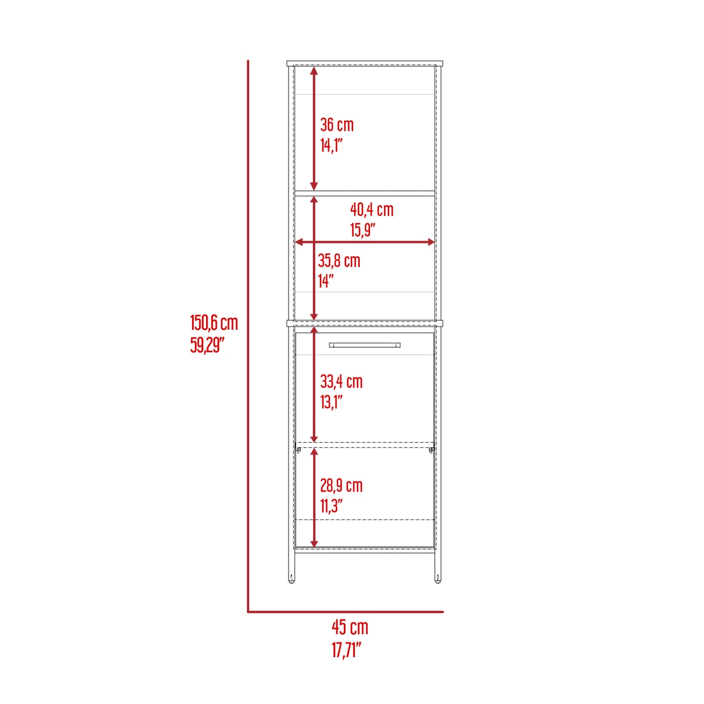 Mobile Filing Cabinet - White