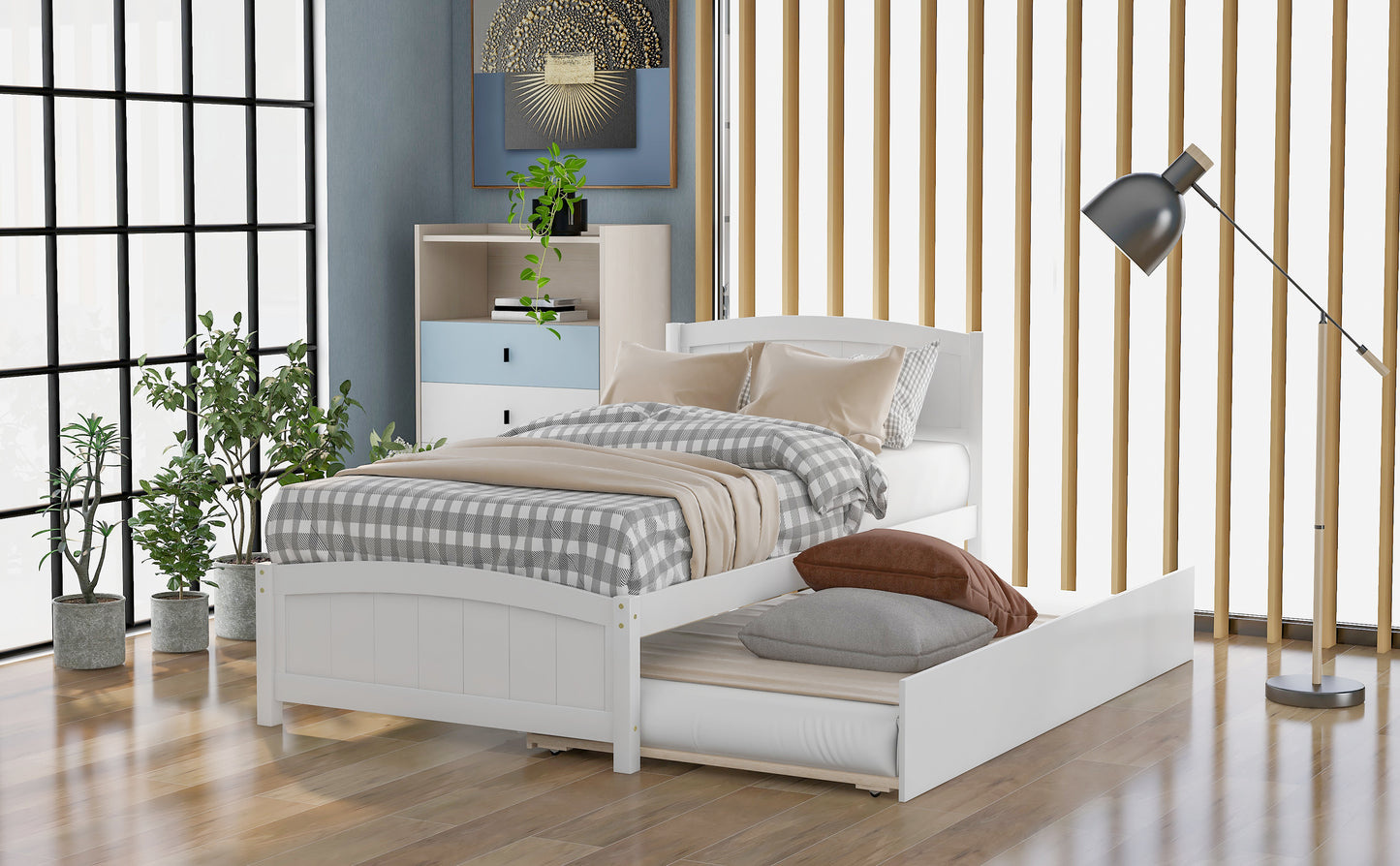 Dreamscape Twin Trundle Bed, Snow White