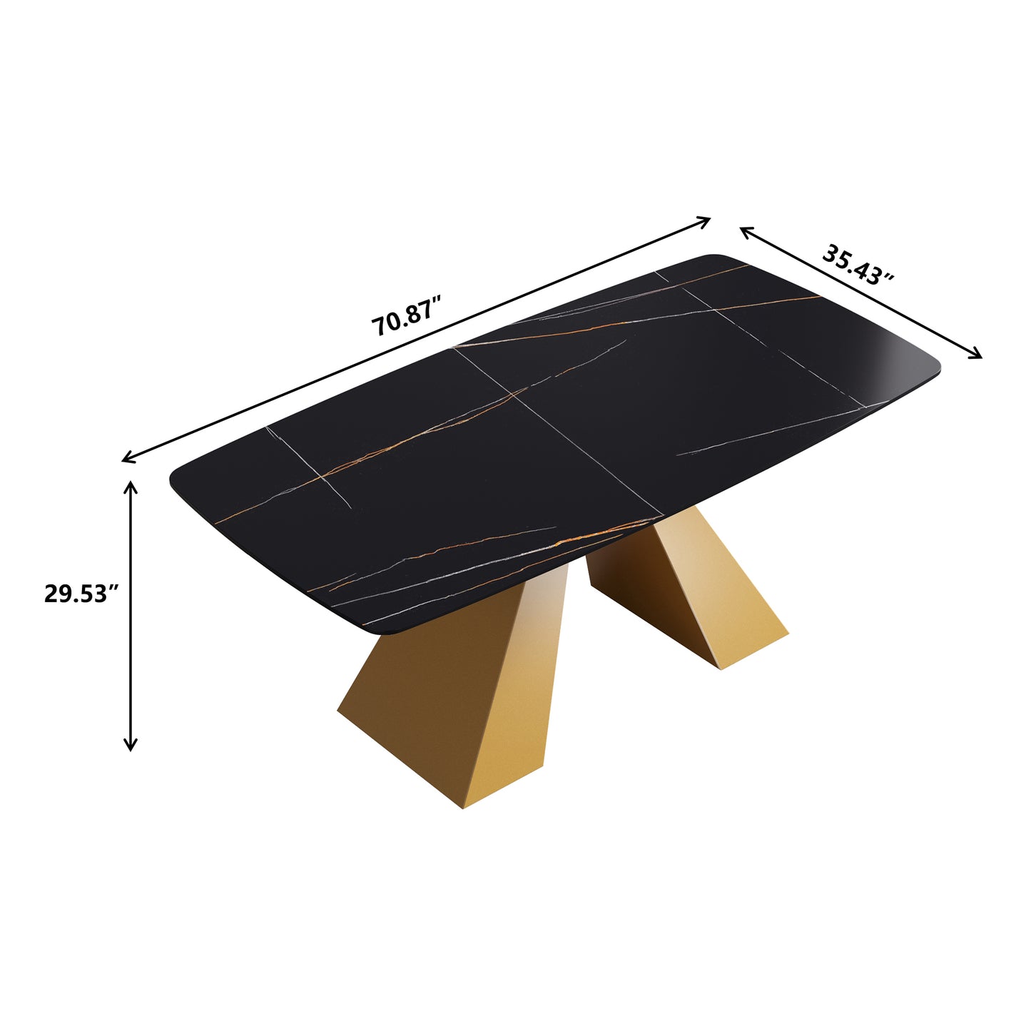 Golden Curve Dining Table
