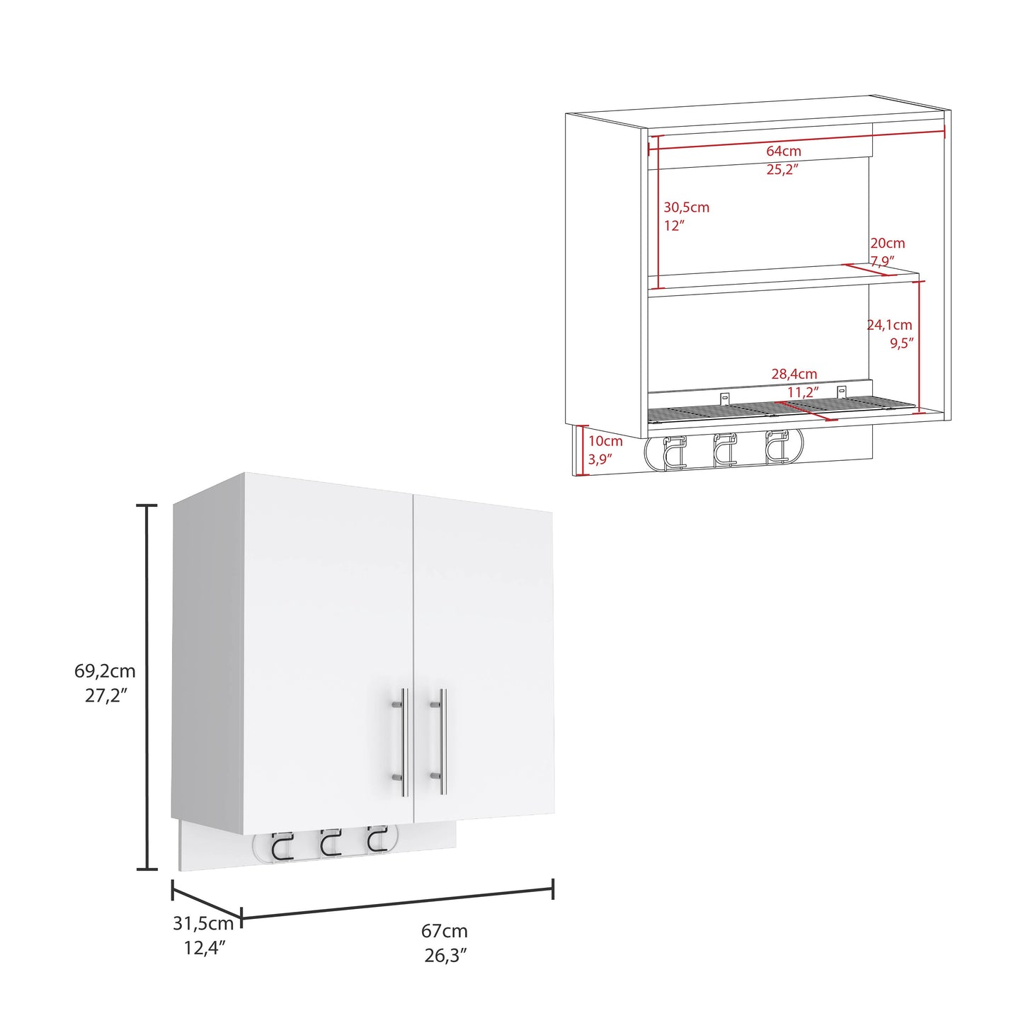 Space Wall Organizer - White