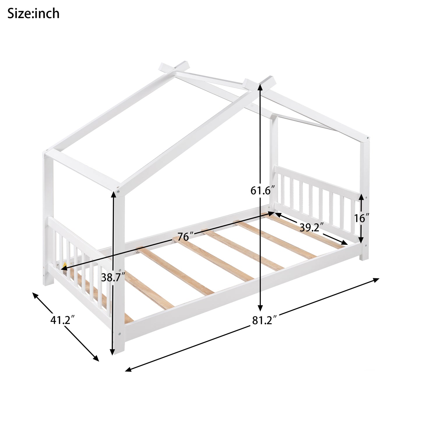 Dream Haven Twin House Bed