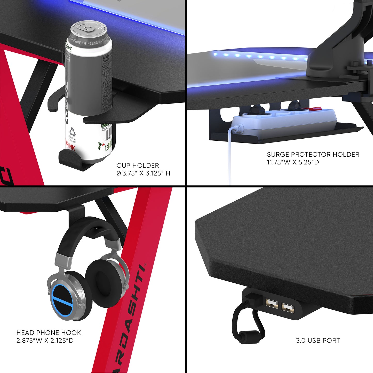 Dardashti Gaming Desk - Red