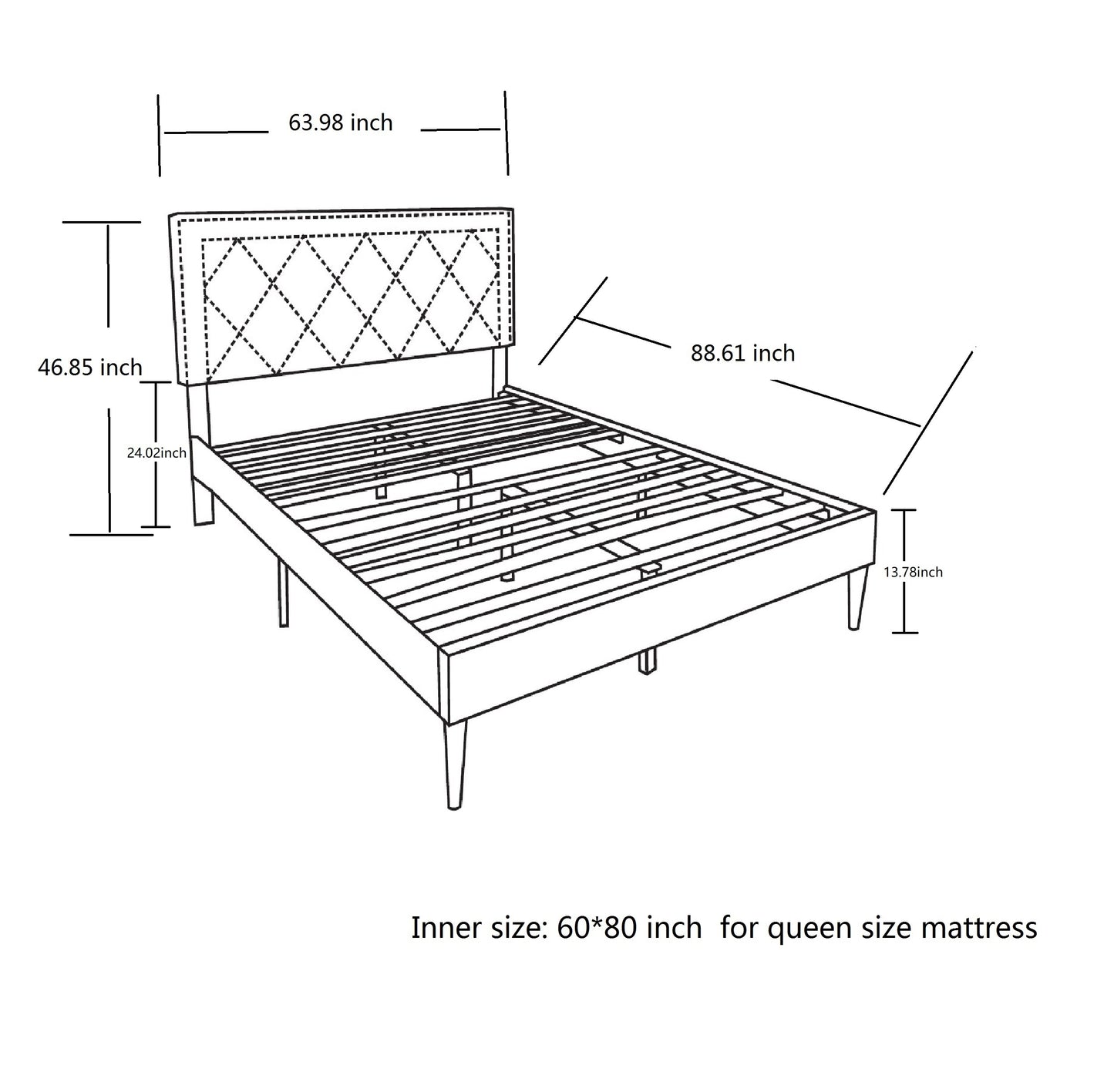 Eleganza Queen Upholstered Bed