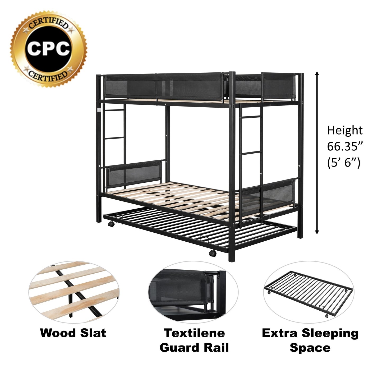 Harmony Haven Twin Trundle Bunk Bed