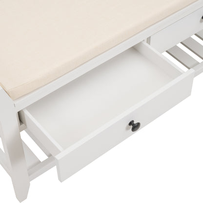 Modular Entryway Storage Bench - White