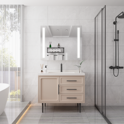 Nook Medicine Cabinet with LED Vanity Mirror