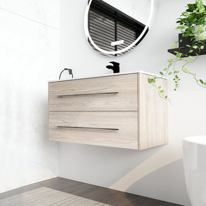 36 Inch Wall Mounted Bathroom Vanity(KD-Packing)-BVC04936WEO