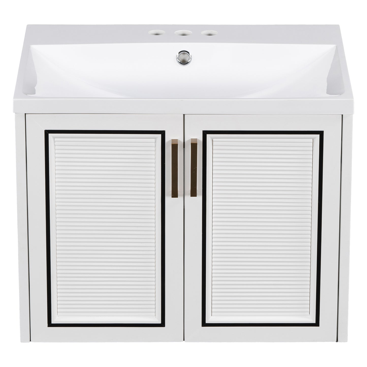 Bliss Bathroom Vanity with Ceramic Basin, Two Shutter Doors