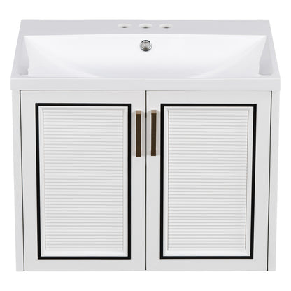 Bliss Bathroom Vanity with Ceramic Basin, Two Shutter Doors
