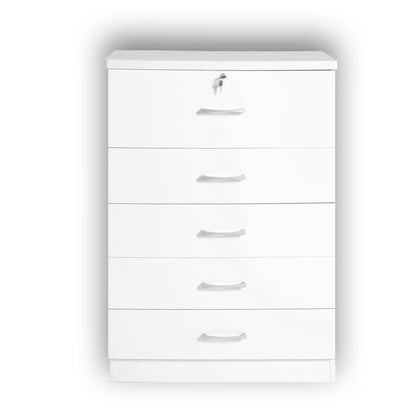 Go Green Woods Florence Wood 5 Drawer Dresser for Bedroom