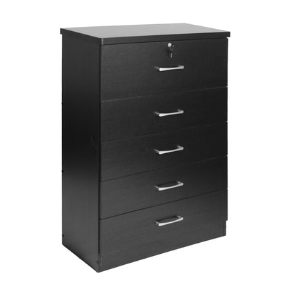 Go Green Woods Florence Wood 5 Drawer Dresser for Bedroom