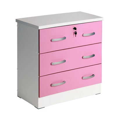 Go Green Woods Cindy Wooden 3 Drawer Chest Bedroom Dresser