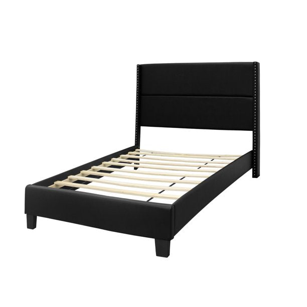 Go Green Woods Giulia Faux Leather Upholstered Twin Platform Bed