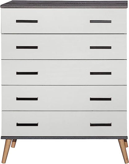 Go Green Woods Eli Mid-Century Modern 5 Drawer Chest