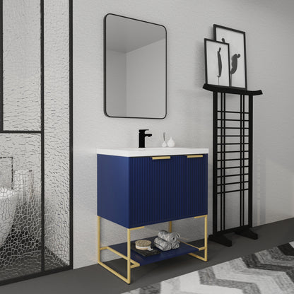 Freestanding Bathroom Vanity With Resin Basin