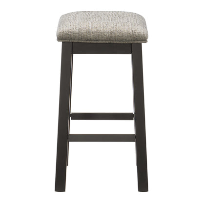 Fabric Padded Seat Counter Height Stool - Gray Set of 2