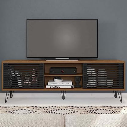 Go Green Woods Frizz Mid-Century Modern TV Stand for 70 Inch TV