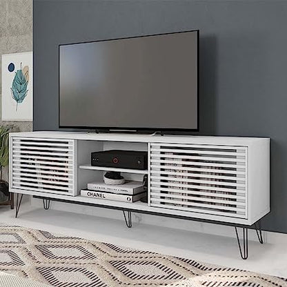Go Green Woods Frizz Mid-Century Modern TV Stand for 70 Inch TV