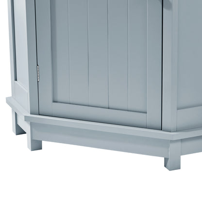 Modern Triangle Corner Cabinet - Blue