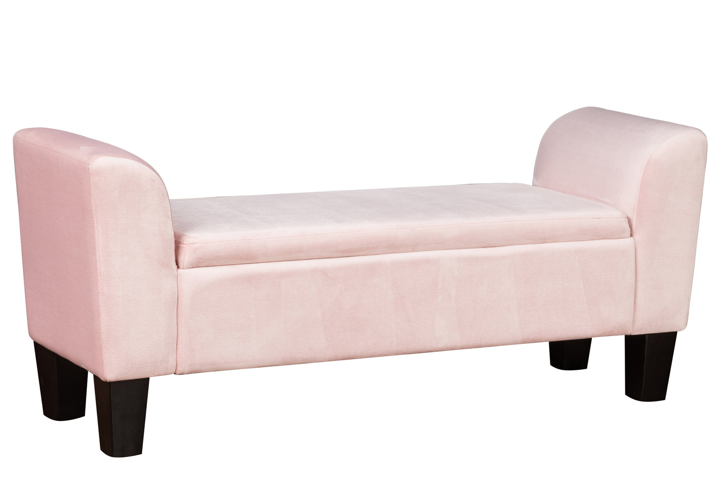 Mila Velvet Ottoman Bench with Storage - Pink