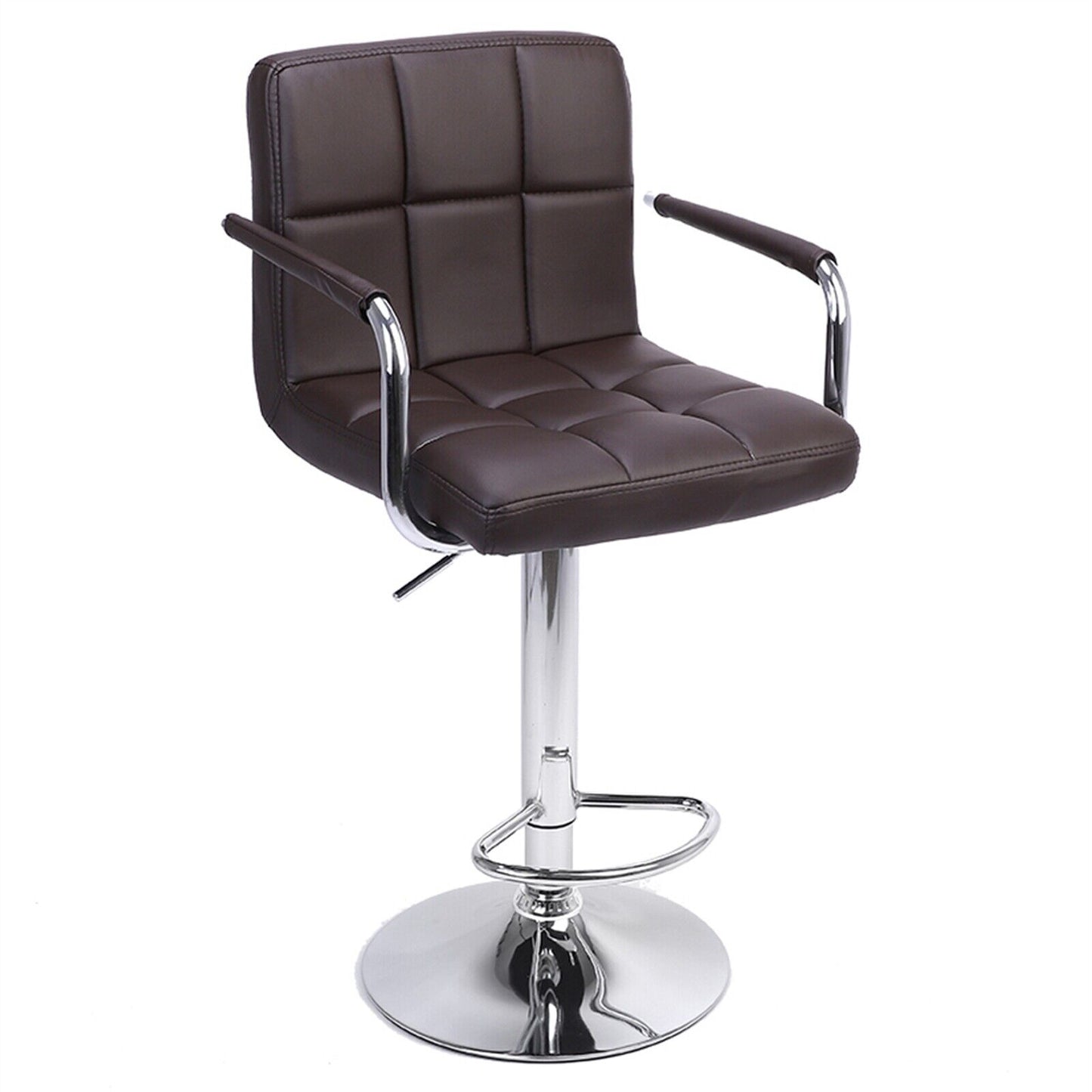 Go Green Woods Adjustable Bartstool with Metal Armrests (Red)
