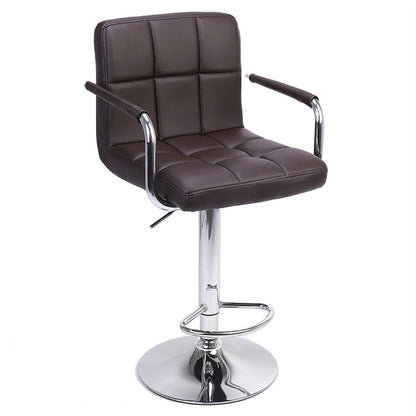 Go Green Woods Adjustable Bartstool with Metal Armrests (Red)