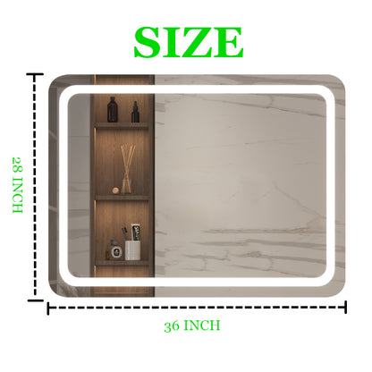 Bathroom Vanity Set with LED Mirror - Oak