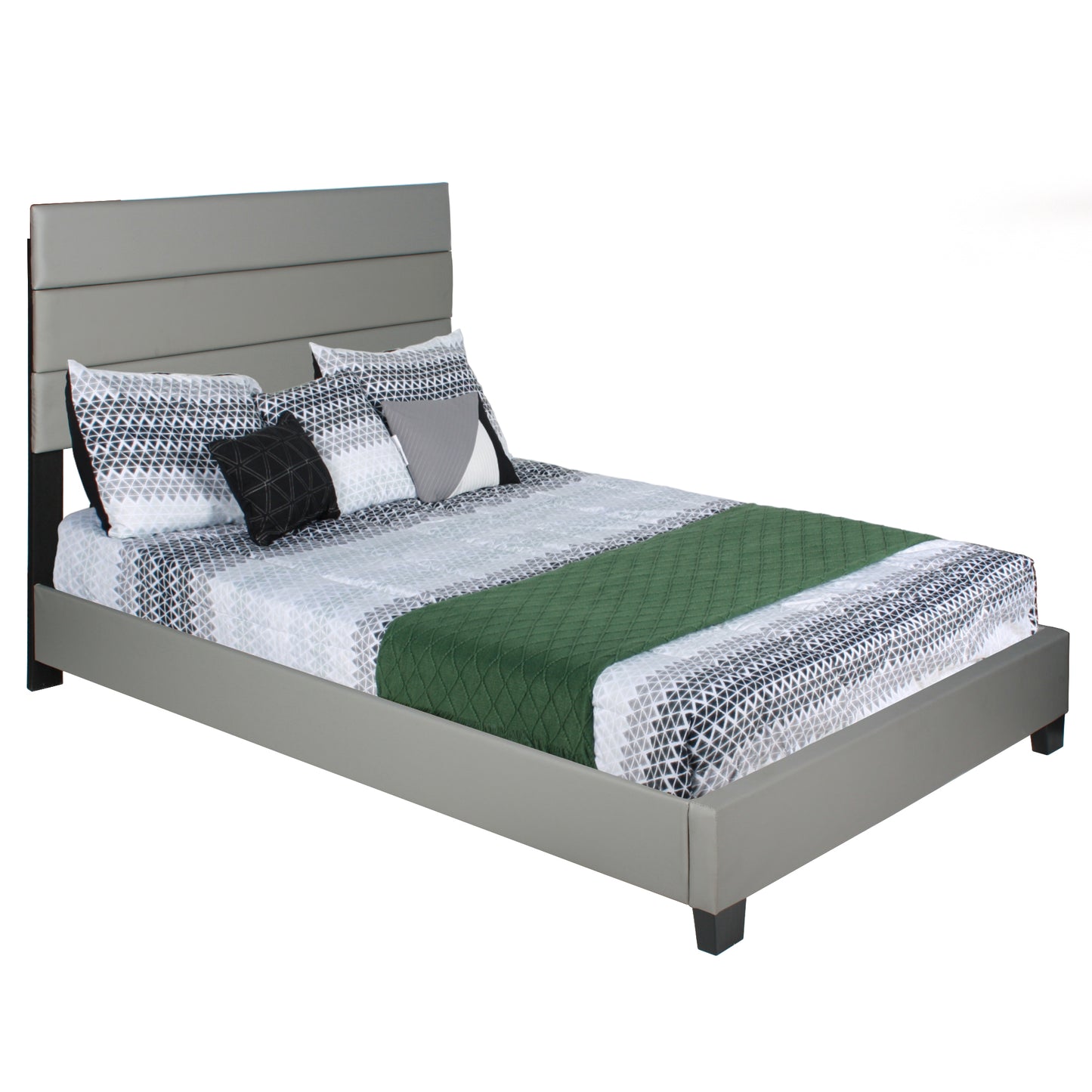 Go Green Woods Napoli Faux Leather Upholstered Platform Bed Queen