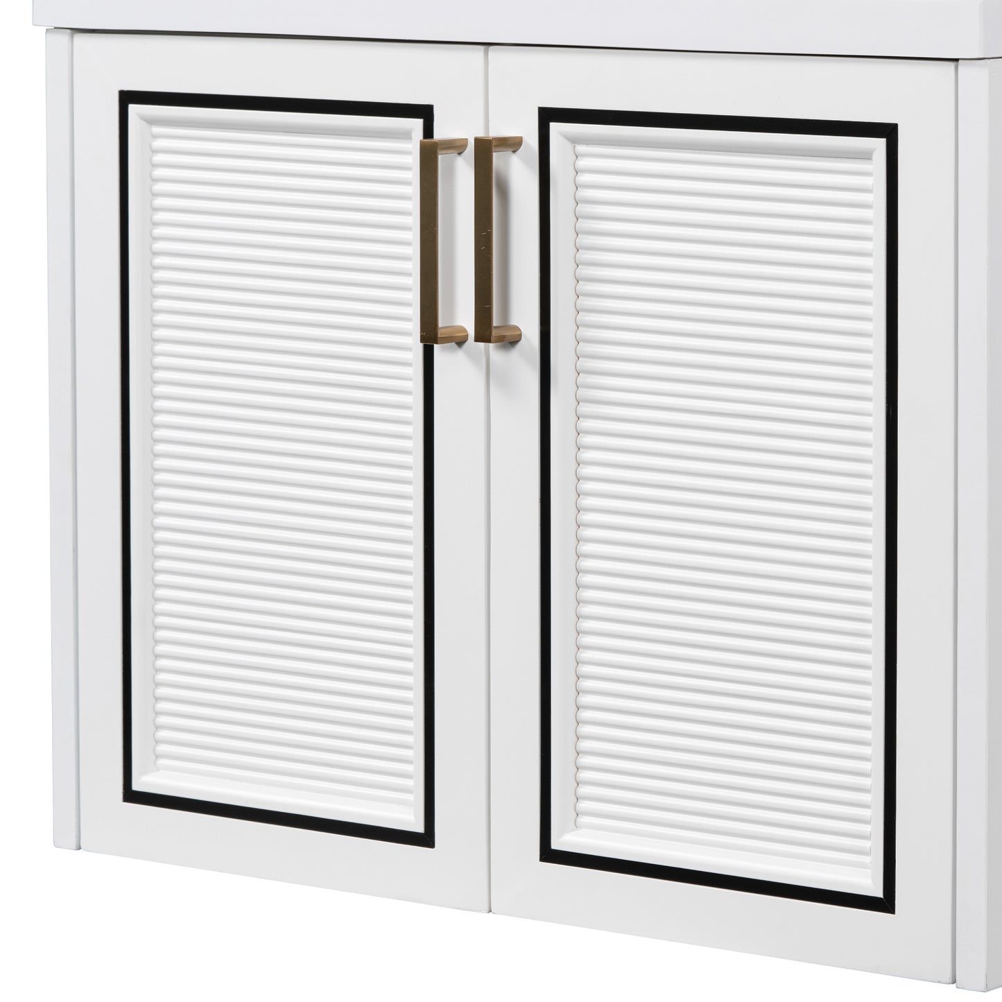 Bliss Bathroom Vanity with Ceramic Basin, Two Shutter Doors