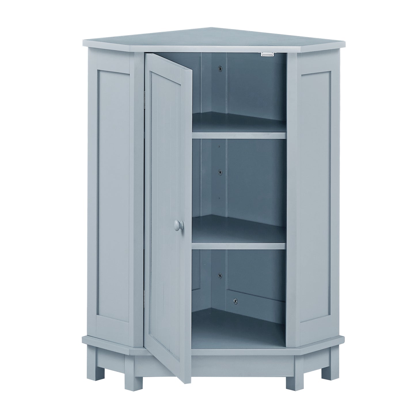 Modern Triangle Corner Cabinet - Blue
