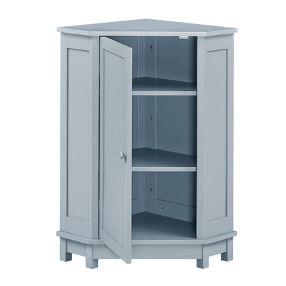 Modern Triangle Corner Cabinet - Blue