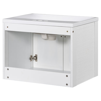 Bliss Bathroom Vanity with Ceramic Basin, Two Shutter Doors