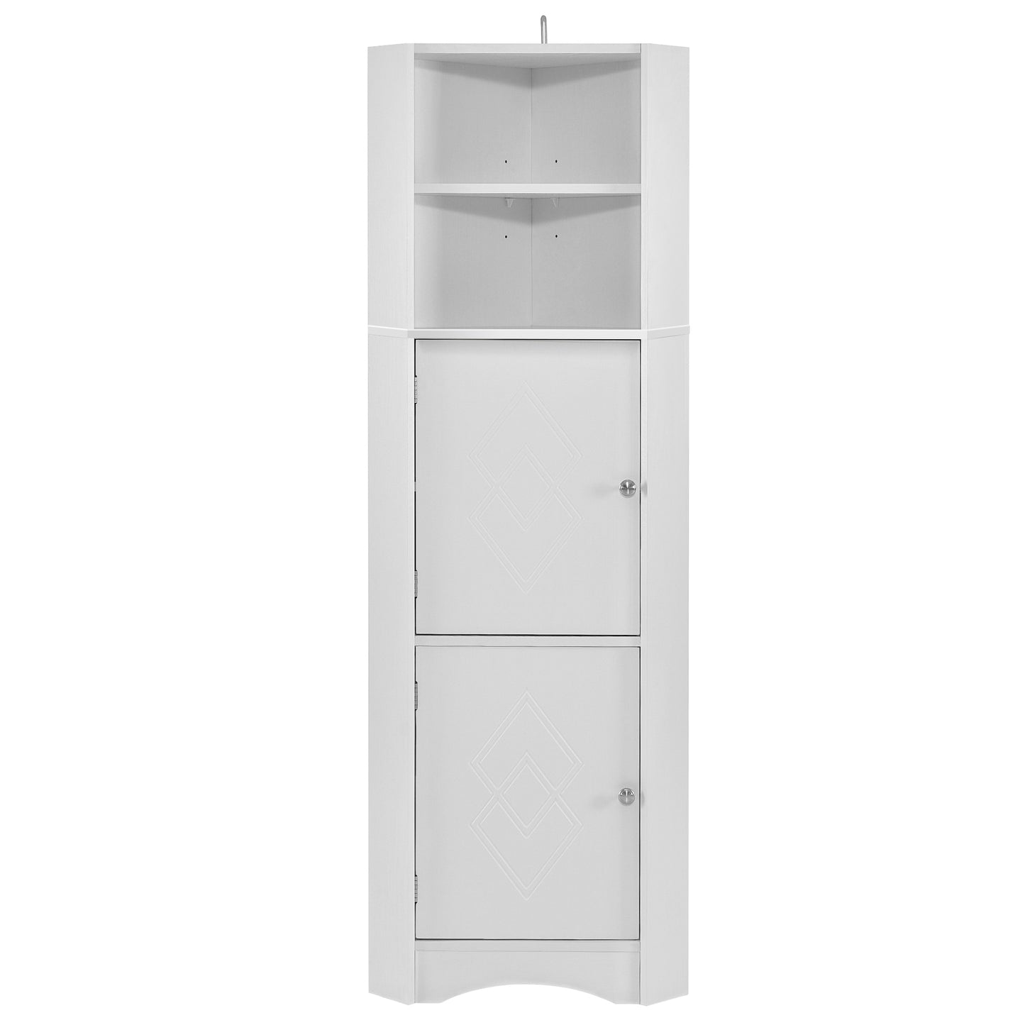 Skyward Bathroom Corner Cabinet - White