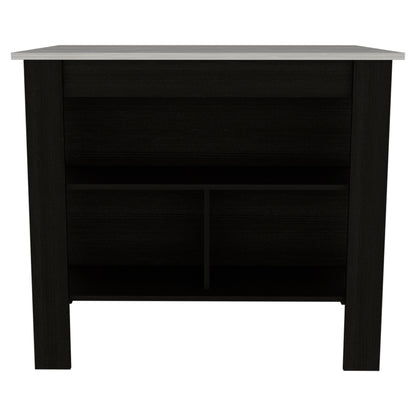 Prep Pro Center Kitchen Island  - Black / Ibiza Marble