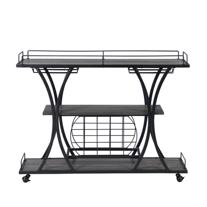 Sync Industrial Bar Cart  - Black & Gray