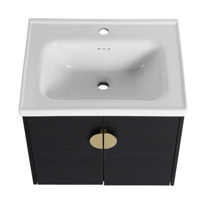 24 Inch Soft Close Doors Bathroom Vanity With Sink